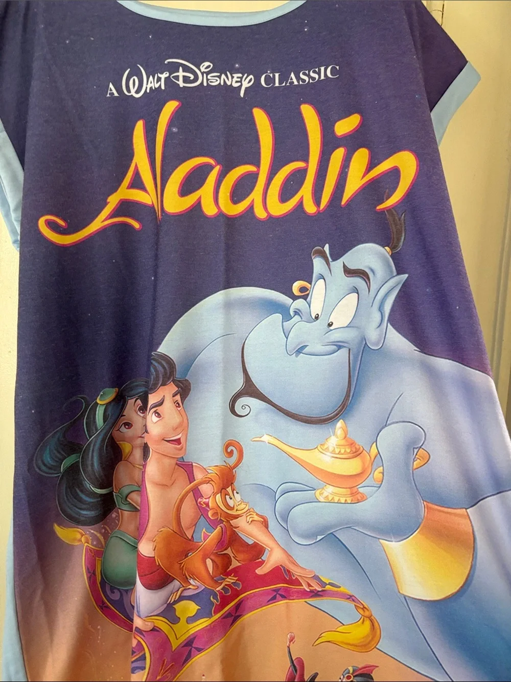 Disney Aladdin Purple and Light Blue Sleep Tee - Picture 2 of 6